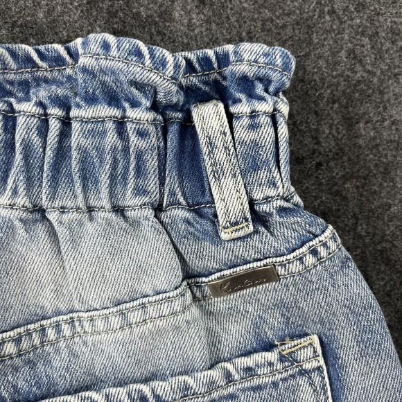 KanCan Jeans Women’s XS Blue High Rise Cuffed Paper Bag Mom Relaxed Fit - Picture 5 of 15